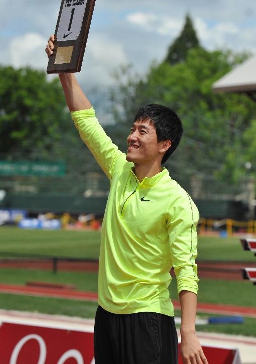 刘翔夺得国际田联钻石赛尤金站男子110米栏冠军