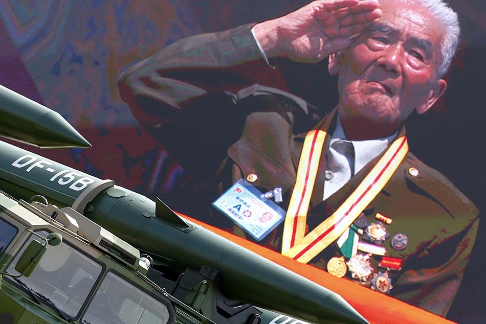 组图:电视里忽视的抗战阅兵细节 飞机露笑脸